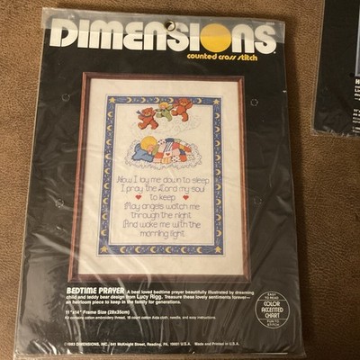 Dimensions Bedtime Prayer Counted Cross Stitch Kit  Now I Lay Me Down 11x14 NIP