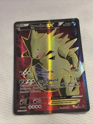 Pokemon Tyranitar EX Full Art Holo Card 91/98 XY-Ancient Origins 2015