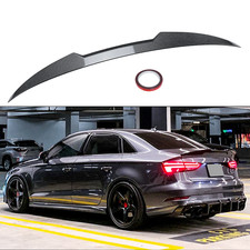 V Style Rear Trunk Spoiler Wing For 2014-2020 Audi A3 S3 Rs3 Sedan Carbon Style V Style Rear Trunk Spoiler Wing For 2014-2020 Audi A3 S3 Rs3 Sedan Carbon Style
