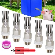 Pig Nipple Waterer for Barrel Kit Automatic System 1/2 inch Hog Waterer Drink