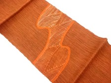 7651663: JAPANESE KIMONO JAPANESE NAGOYA OBI FOR SUMMER / TSUMUGI / WOVEN WAVY S