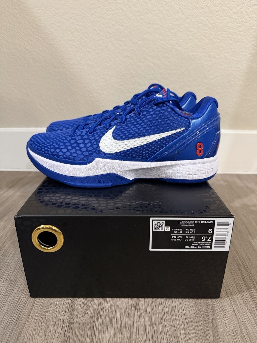Size 7.5 - Nike Kobe 6 Protro Dodgers Game Royal CW2190-400 Men's