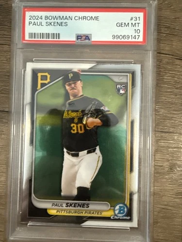 2024 Bowman Chrome #31 Paul Skenes Rookie RC PSA 10 Gem Mint