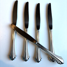 Lot of 5 Oneida Bancroft Dinner Knives Flatware 9" Stainless Steel Made in USA
