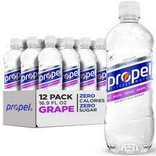 Propel Electrolyte Enhanced Water Sports Drink, Grape 16.9 Fl Oz Pack of 12 