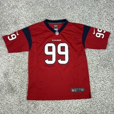 Houston Texans Jersey Boys Large Red NFL Football Nike JJ Watt 99 Sport Logo