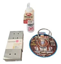 Pro BBQ Grill Smoker Kit – 3 Piece Stainless Steel Utensils Cooking Tools