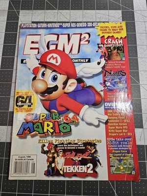 EGM2 Electronic Gaming Monthly 2 August 1996 Super Mario 64 Crash Bandicoot
