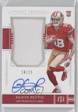 2018 National Treasures Rookie Holo Silver 24/25 Dante Pettis Patch Auto 3pb