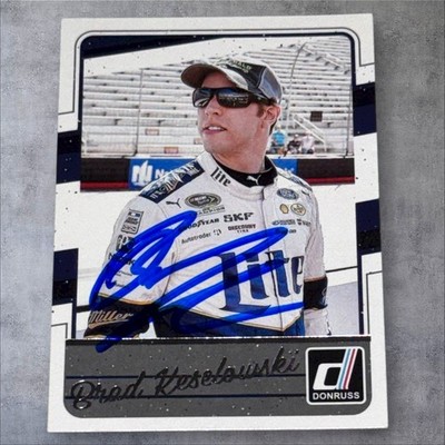 Brad Keselowski NASCAR 75 GREATEST DRIVERS V2 signed card 2017 DONRUSS #39
