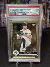 Marketplace image: 2026 Topps Flagship Coll. Cam Schlittler #76 Chrome-Superfractor 1/1 PSA 9 RC