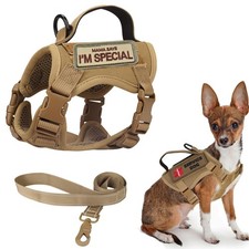 Tactical Dog Harness for Small Dogs, Military Puppy Vest Harness and Leash fo...