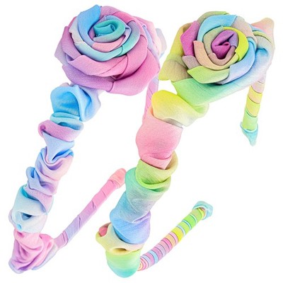 FROG SAC 2 Tie Dye Headbands For 2 Count (Pack of 1), Multicolor,Pink,Purple