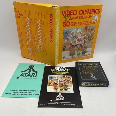 ATARI  VIDEO OLYMPICS 50 VIDEO GAMES 1977 CIB CX-2621