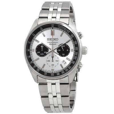 Seiko Motorsports Chronograph Quartz White Dial Men's Watch