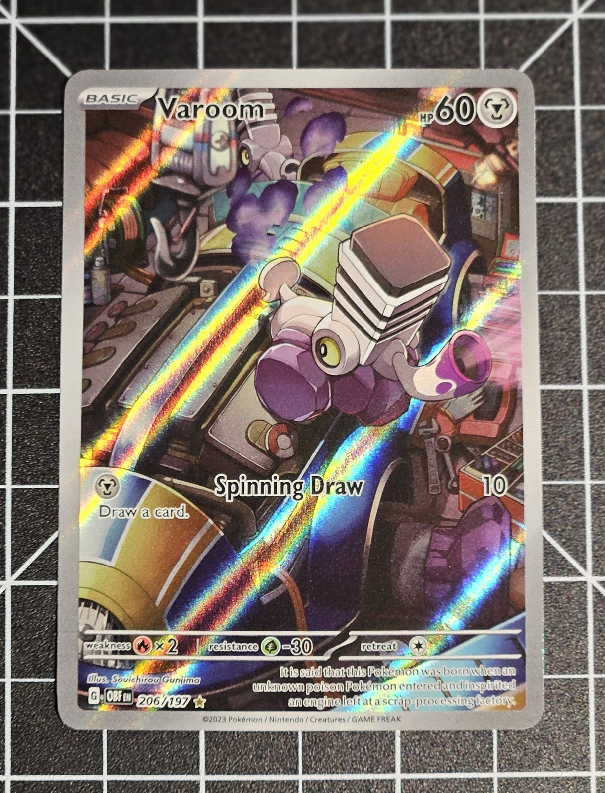 Pokemon TCG - Varoom - 206/197 Obsidian Flames - Illustration Rare Full Art