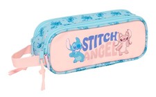 STITCH OHANA   Double Child's Pencil Case, Children's Pencil Case, Ideal for Sch