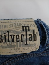 Levi's Boys Black Silvertab Stay Loose Jeans Size 14 Regular 27x29