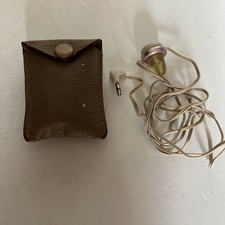 Vintage 1960s Japanese Mono Earbud Earphone for Transistor Radio Original Case