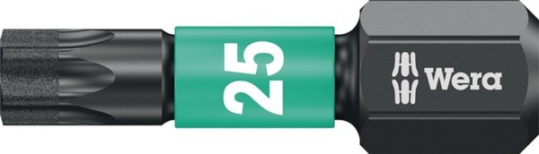 Wera 05157625001 Bit 867/1 Imp Dc T25 LäNge 25 Mm 1/4 ? C6,3 Impaktor, Dc-image