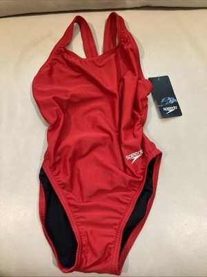 Speedo Girls ProLT Super Pro Red One Piece Swimsuit Speedo 26 New With Tag