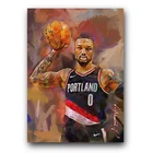 Damian Lillard #5 Art Card Limited 36/50 Vela Signed (Portland Trail Blazers)