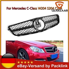 Grill Sport Kühlergrill Für Mercedes S204 2007–2014 ABS-Kunststoff Glanz Schwarz