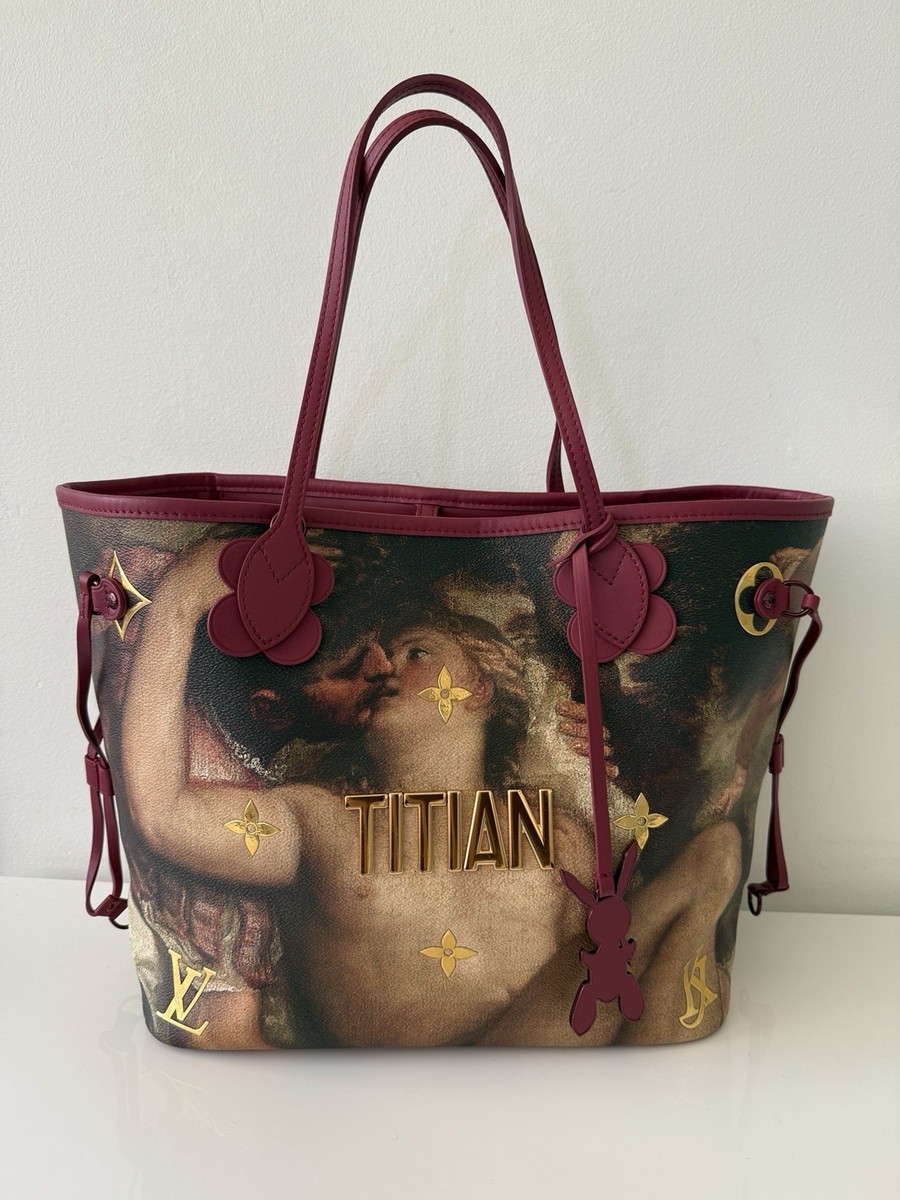 LOUIS VUITTON Neverfull MM Masters Jeff Koons Titian Handbag Bag