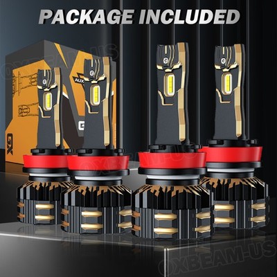 AUXBEAM H9 H11 LED Headlight Kit Hi/Low Beam Bulbs Super Bright White Conversion