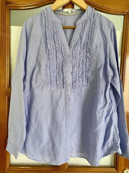 Women Boden Shirt Lilac Linen 38 / M / 46