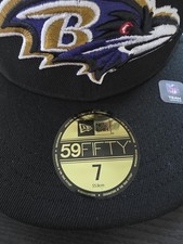 New Era 59Fifty Baltimore Ravens NFL Hat Black/Purple Size 7 New No Tags Sbowl