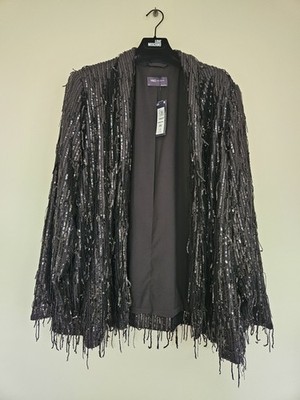 Marks and Spencer.  Black Sequin Blazer. Festive. Sparkle. UK 22. Brand new £79