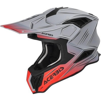Acerbis Motocross-Helm Airstrike-X Grau/Rot