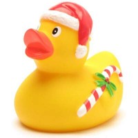 Badeente Weihnachtsmann Mit Zuckerstange Gummiente Badeente Plastikente Ente