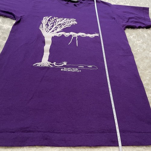 vintage 90s y2k tree snake boho witch grunge goth artsy graphic purple t-shirt S - Picture 17 of 18