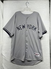 New York Yankees Scott Brosius Jersey Adult Size 50 Grey Majestic Vintage #18