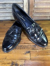Johnston & Murphy Men's Sz 11E US Made in USA Tassel Dress Loafer in Black