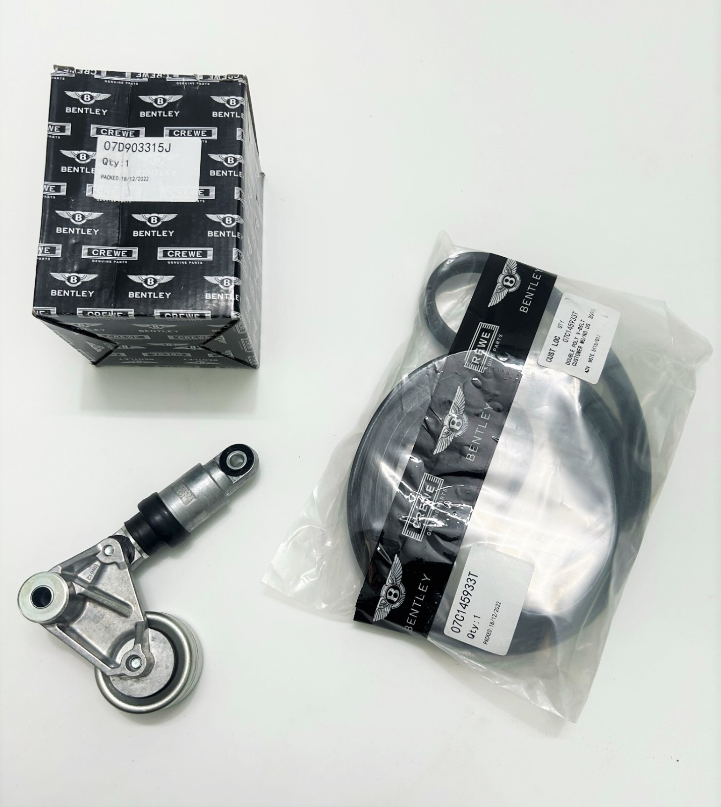 Bentley Continental Gt Gtc & Flying Spur Ribbed Belt Tensioner With V-Belt