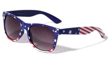 USA AMERICAN FLAG CLASSIC SQUARE SUNGLASSES PATRIOTIC STARS STRIPES RETRO SPORT