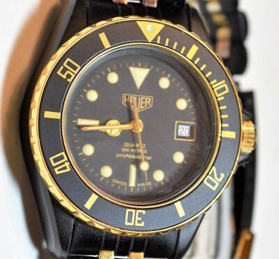 Heuer (Tag Heuer)Professional unisex Swiss made quartz date diver