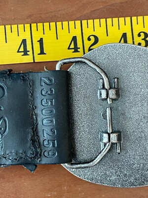 JESSICA SIMPSON Black Braided Leather Belt W/Stone Buckle  display picture 2