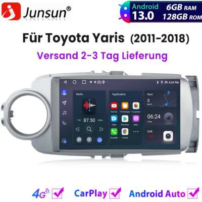 6+128GB Für Toyota Yaris 2011-2018 Carplay Autoradio GPS NAVI BT DAB+ Android13