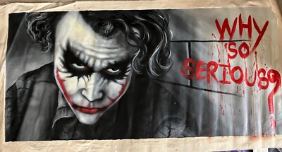 Großes Original Pop Art Acryl Gemälde Der Joker aus Batman 148 cm x 69 cm