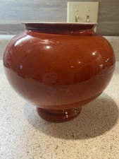 Royal Haeger Burgundy Maroon Speckled Pottery Vase Made In The USA Vintage