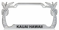 Kauai Hawaii Palm Tree Design License Plate Frame-can Personalize Kauai Hawaii Palm Tree Design License Plate Frame-can Personalize