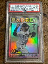 2021 Ben Baller FERNANDO TATIS JR 20 1986 ROSE GOLD Refr 2/10 PSA 10 GEM MINT 