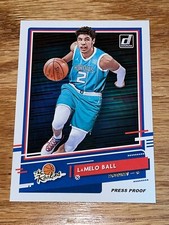 2020-21 Donruss Lamelo Ball The Rookies Press Proof #1 Charlotte Hornets