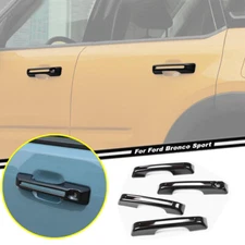 For 2021-2024 Ford Bronco Sport Gloss Black Exterior Door Handles Cover Trim 4P