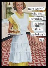 From Scratch? Why Yes.I Scratched The Label right Off The Bakery Box MAGNET