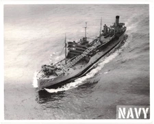 Vintage 8X10 Official US Navy Photograph 1957 USS Kennebec AO-36 USN Military 